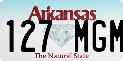 AR license plate 127MGM