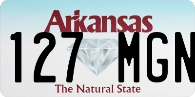 AR license plate 127MGN