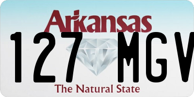 AR license plate 127MGV