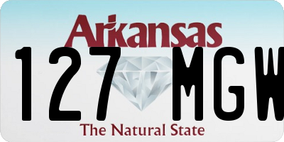 AR license plate 127MGW