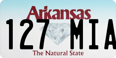 AR license plate 127MIA