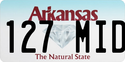 AR license plate 127MID