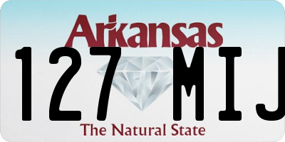 AR license plate 127MIJ