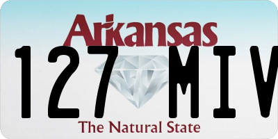 AR license plate 127MIV