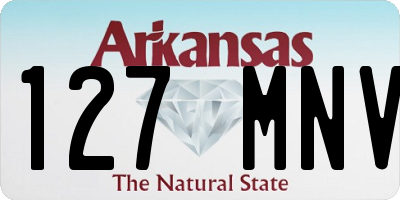AR license plate 127MNV