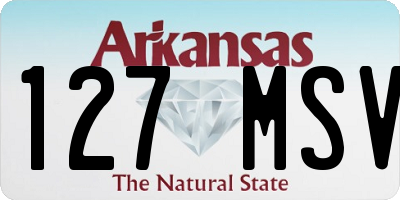 AR license plate 127MSV