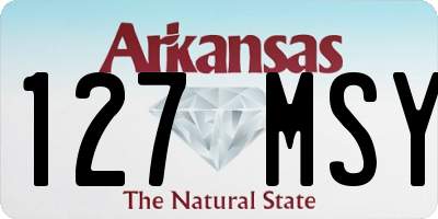 AR license plate 127MSY