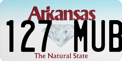 AR license plate 127MUB