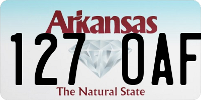 AR license plate 127OAF