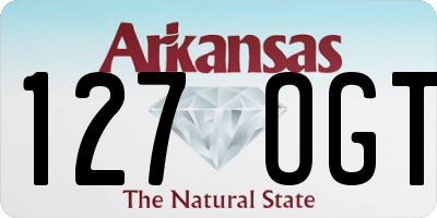 AR license plate 127OGT