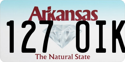 AR license plate 127OIK