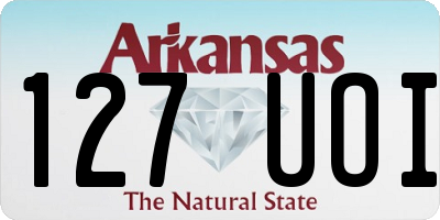 AR license plate 127UOI