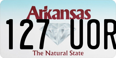 AR license plate 127UOR
