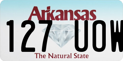 AR license plate 127UOW