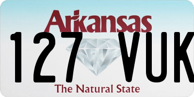 AR license plate 127VUK