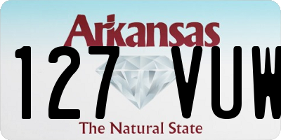 AR license plate 127VUW