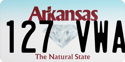 AR license plate 127VWA