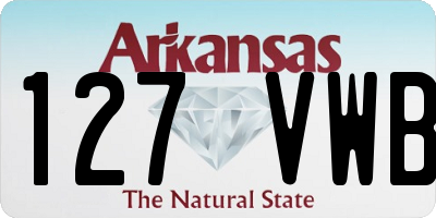 AR license plate 127VWB