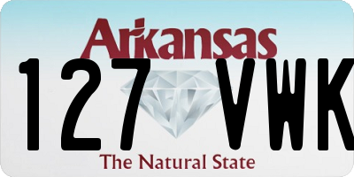 AR license plate 127VWK