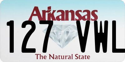 AR license plate 127VWL