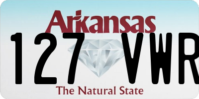 AR license plate 127VWR