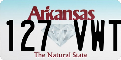 AR license plate 127VWT