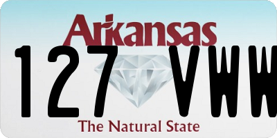 AR license plate 127VWW