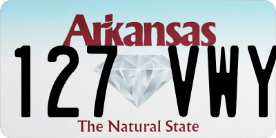 AR license plate 127VWY