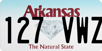 AR license plate 127VWZ