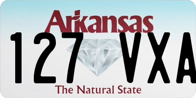 AR license plate 127VXA