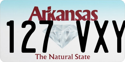 AR license plate 127VXY