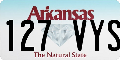 AR license plate 127VYS