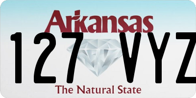 AR license plate 127VYZ