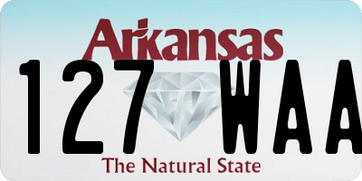 AR license plate 127WAA