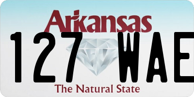 AR license plate 127WAE