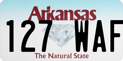 AR license plate 127WAF