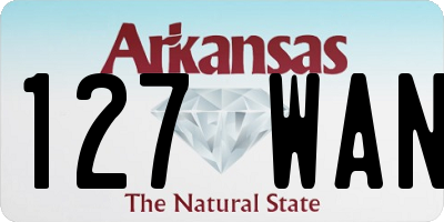 AR license plate 127WAN