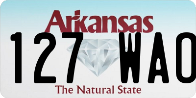 AR license plate 127WAO