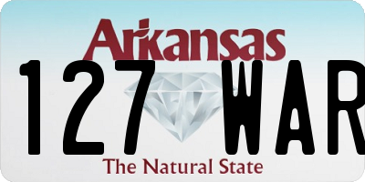 AR license plate 127WAR