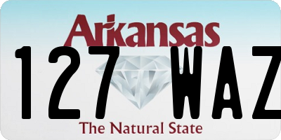 AR license plate 127WAZ