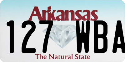 AR license plate 127WBA