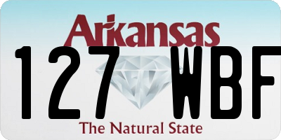 AR license plate 127WBF