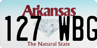 AR license plate 127WBG