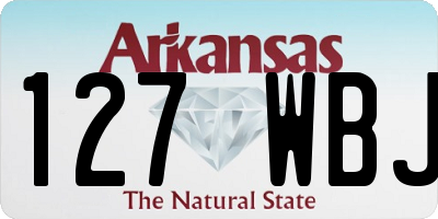 AR license plate 127WBJ