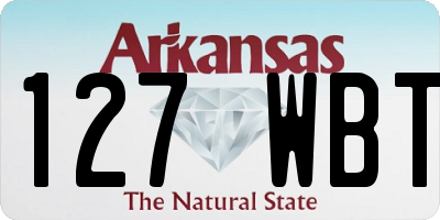 AR license plate 127WBT