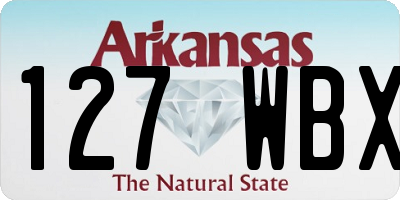 AR license plate 127WBX