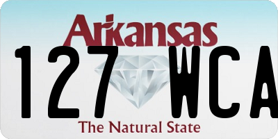 AR license plate 127WCA