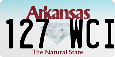 AR license plate 127WCI