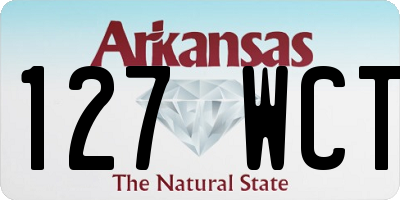 AR license plate 127WCT
