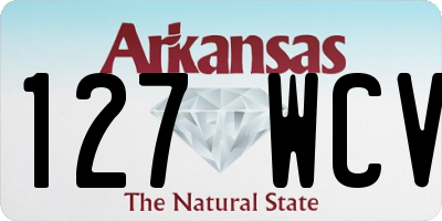 AR license plate 127WCV